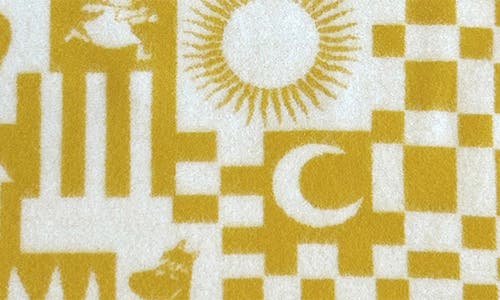 Klippan Moomin Wool Baby Blanket In Yellow