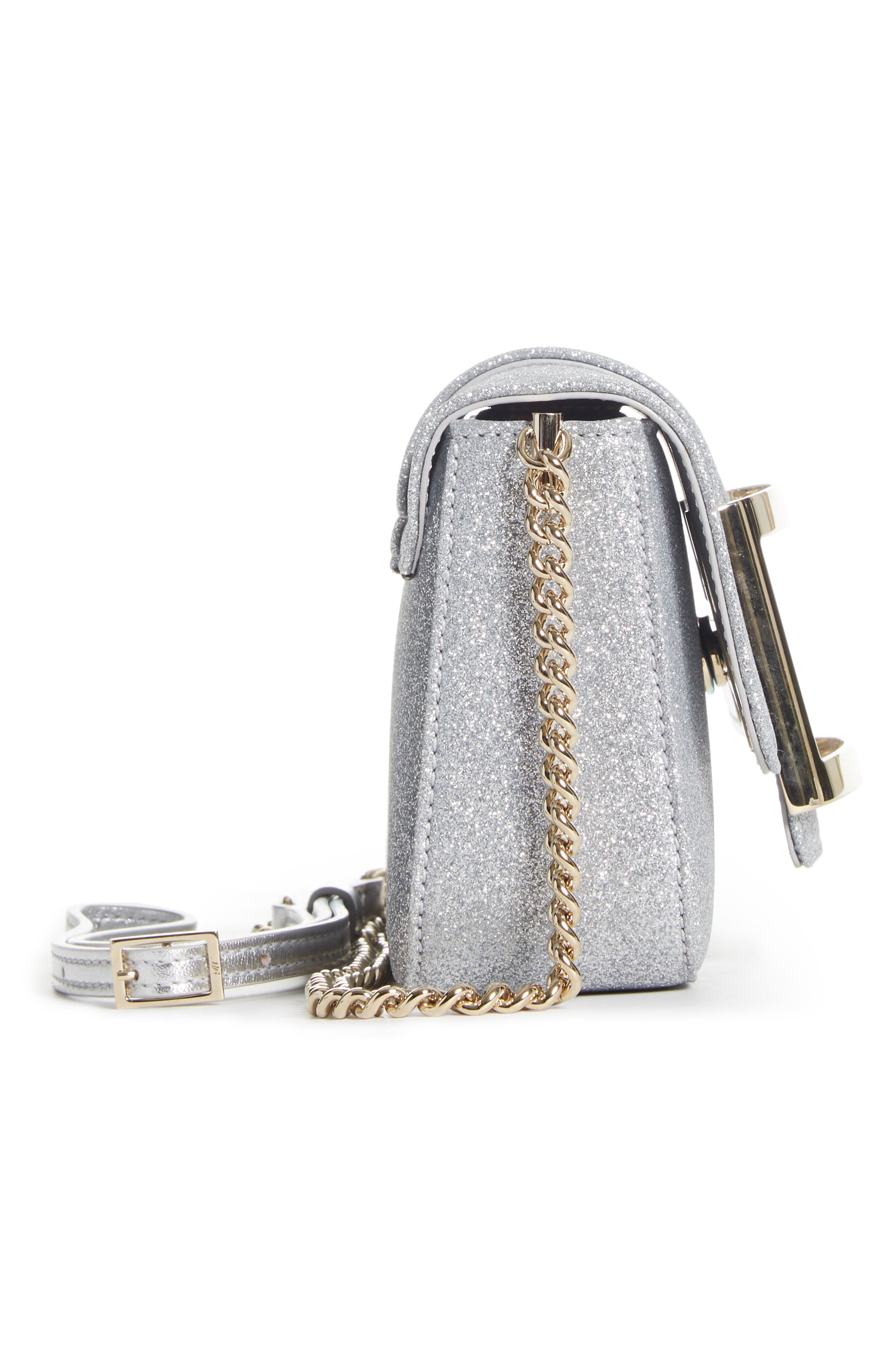 Roger Vivier Très Vivier Glitter Crossbody Bag, Alternate, color, 