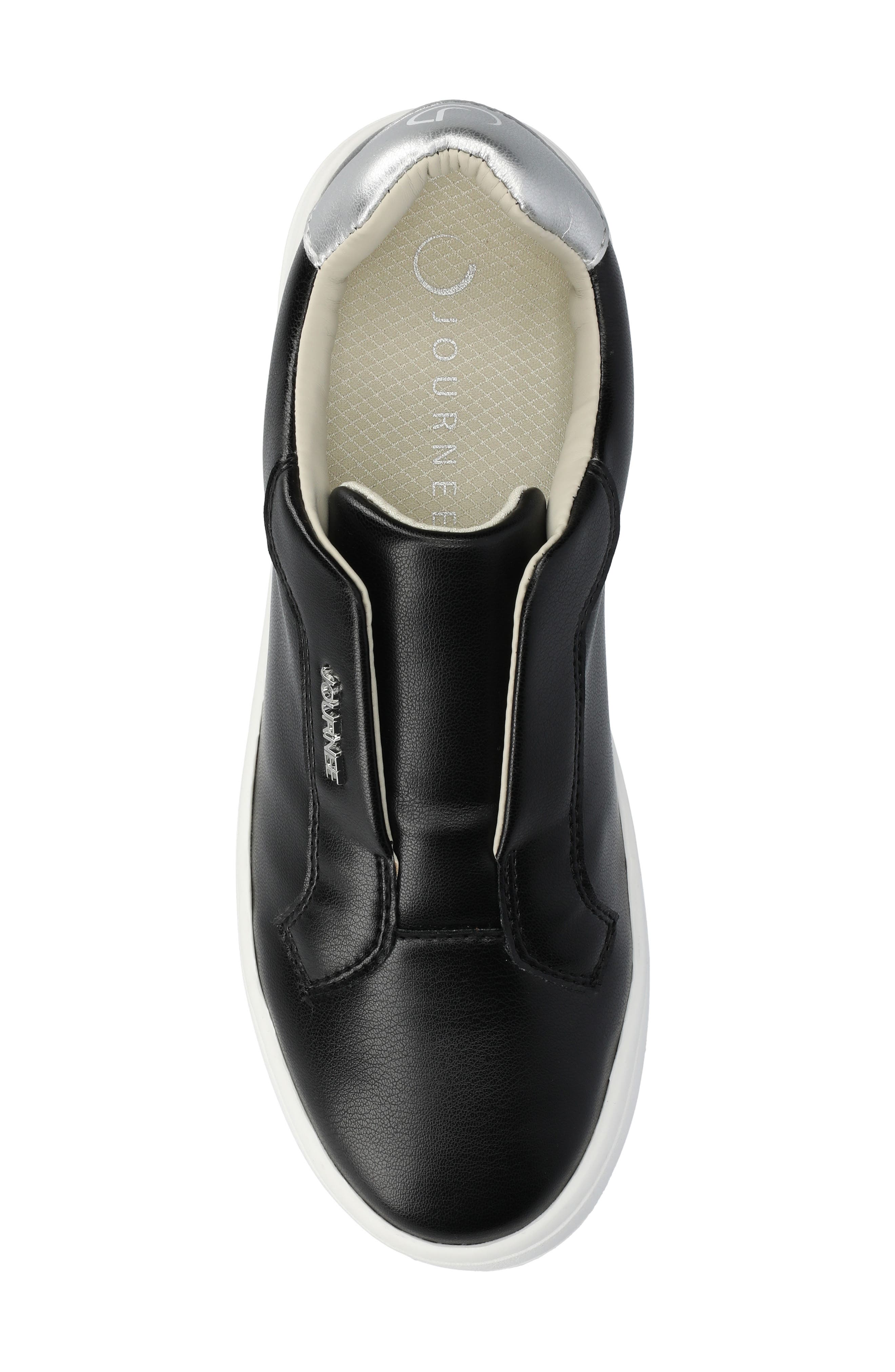 Journee Collection Phoebe Slip-On Sneaker, Alternate, color, Black