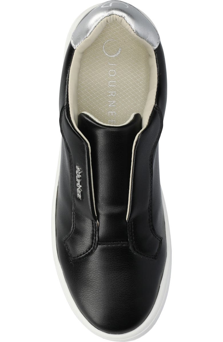 Journee Collection Phoebe Slip-On Sneaker, Alternate, color, Black