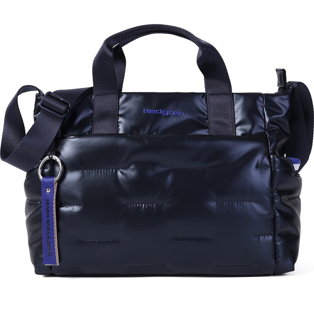 Hedgren Softy Water Repellent Satchel In Blue