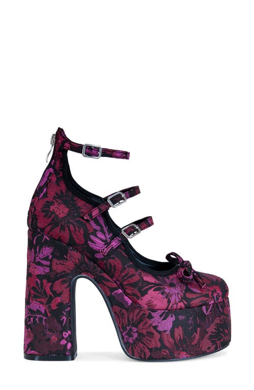 Azalea Wang Sprout Ankle Strap Platform Pump In Animal Print