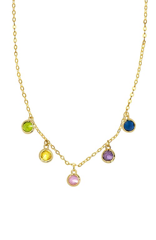 Lily Nily Kids' Cubic Zirconia Charm Necklace In Pink Multi