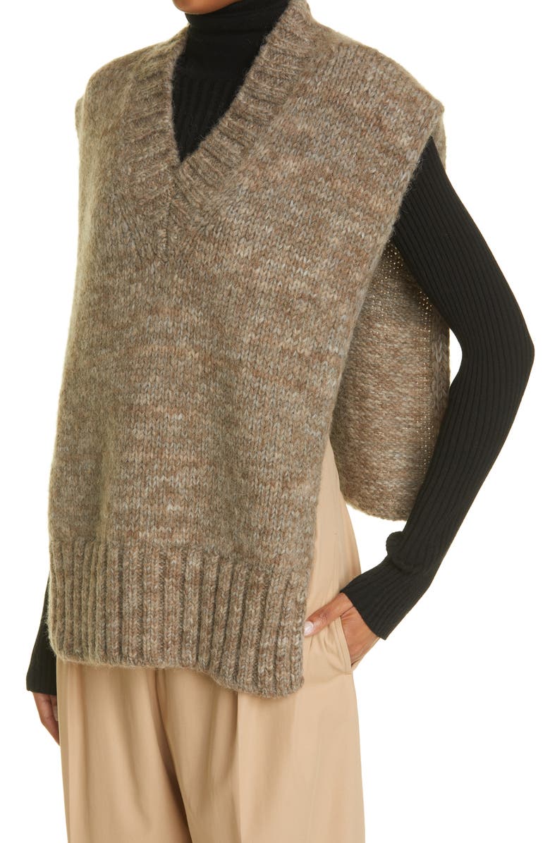 Maison Margiela Open Side Alpaca Blend Sweater Vest, Alternate, color,