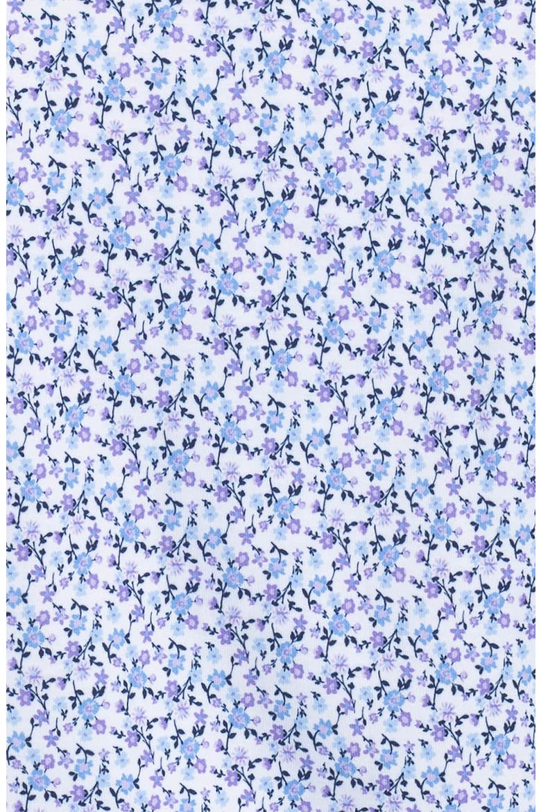 Slim Fit Floral Stem Reworked Button-Up Shirt, Alternate, color, WHITE/ PURPLE
