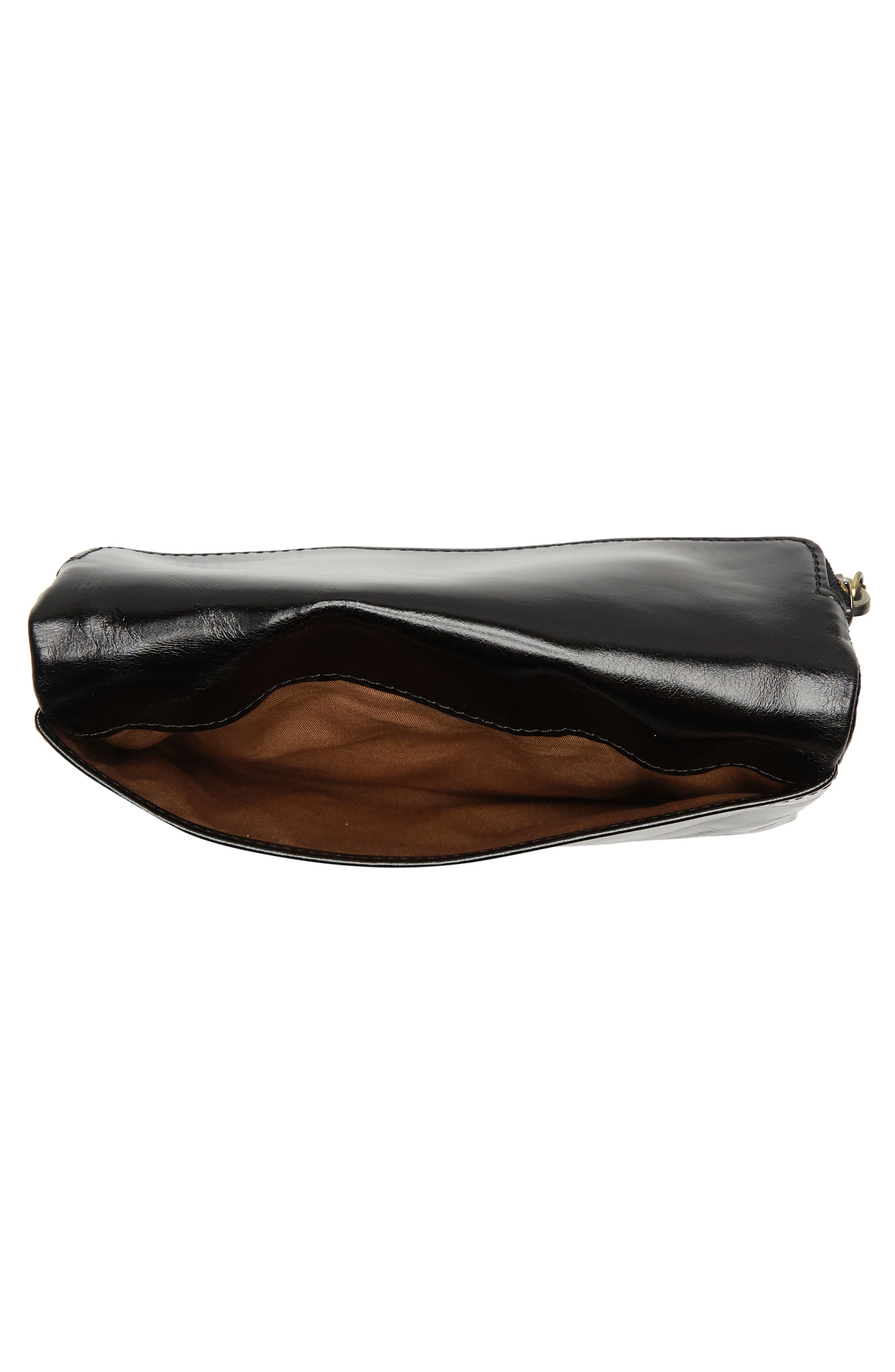 HOBO Wink Leather Crossbody Bag, Alternate, color, Black