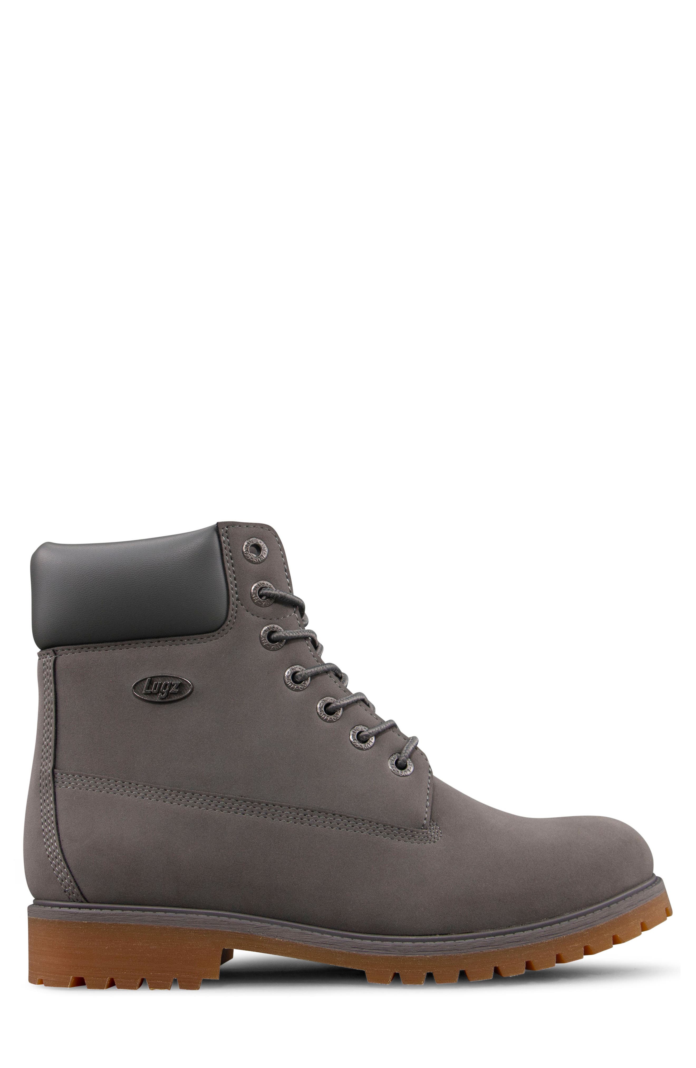 LUGZ Convoy Lace-Up Boot, Alternate, color, Charcoal/ Gum