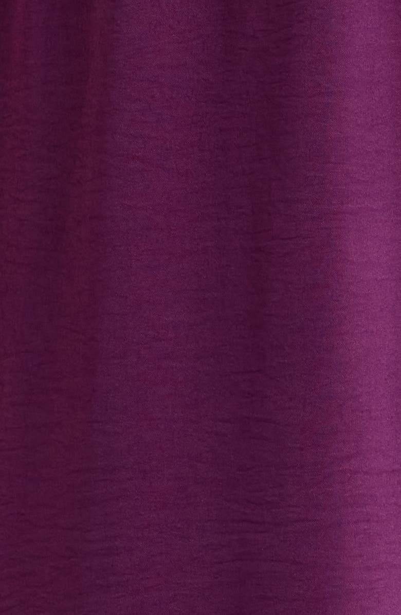 Connected Apparel Tie Waist Long Sleeve Wrap Dress, Alternate, color, Plum