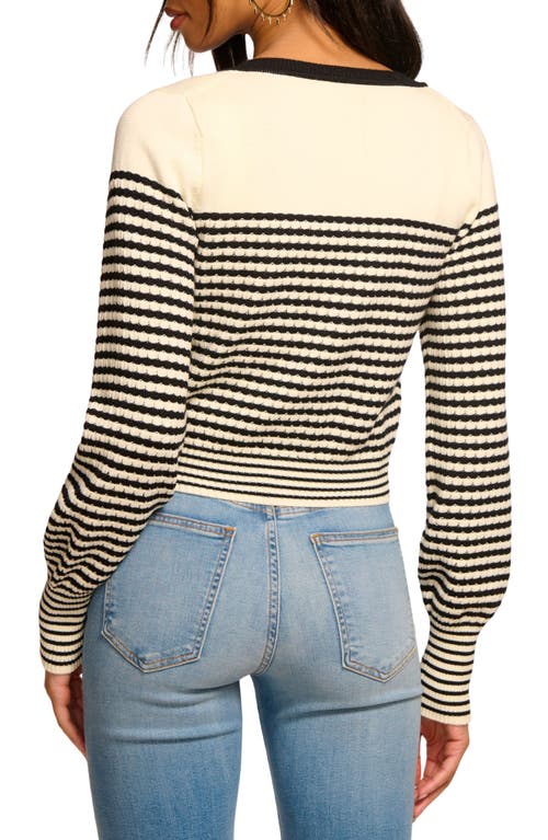 RAMY BROOK RAMY BROOK BEA METALLIC STRIPE COTTON BLEND CARDIGAN