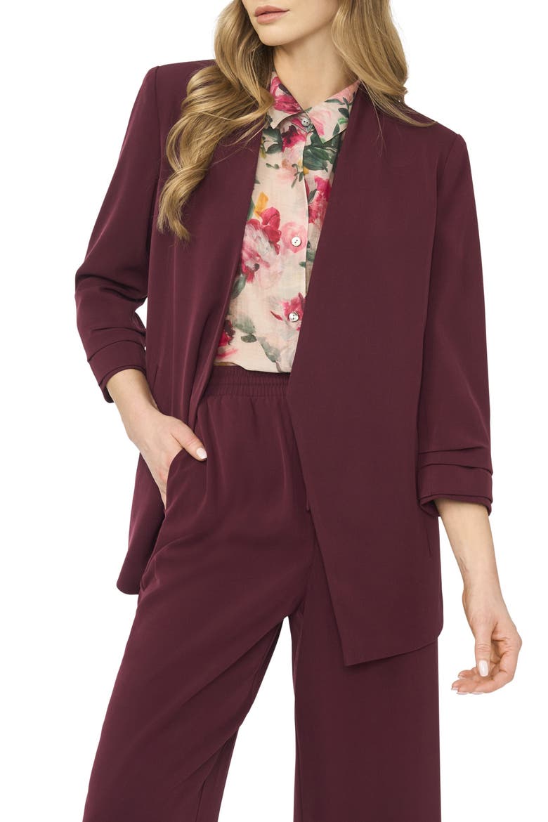 Open Front Blazer, Main, color, WINTERBERRY
