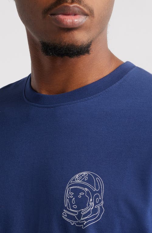 Billionaire Boys Club Line Helmet Long Sleeve Graphic T-shirt In Blue