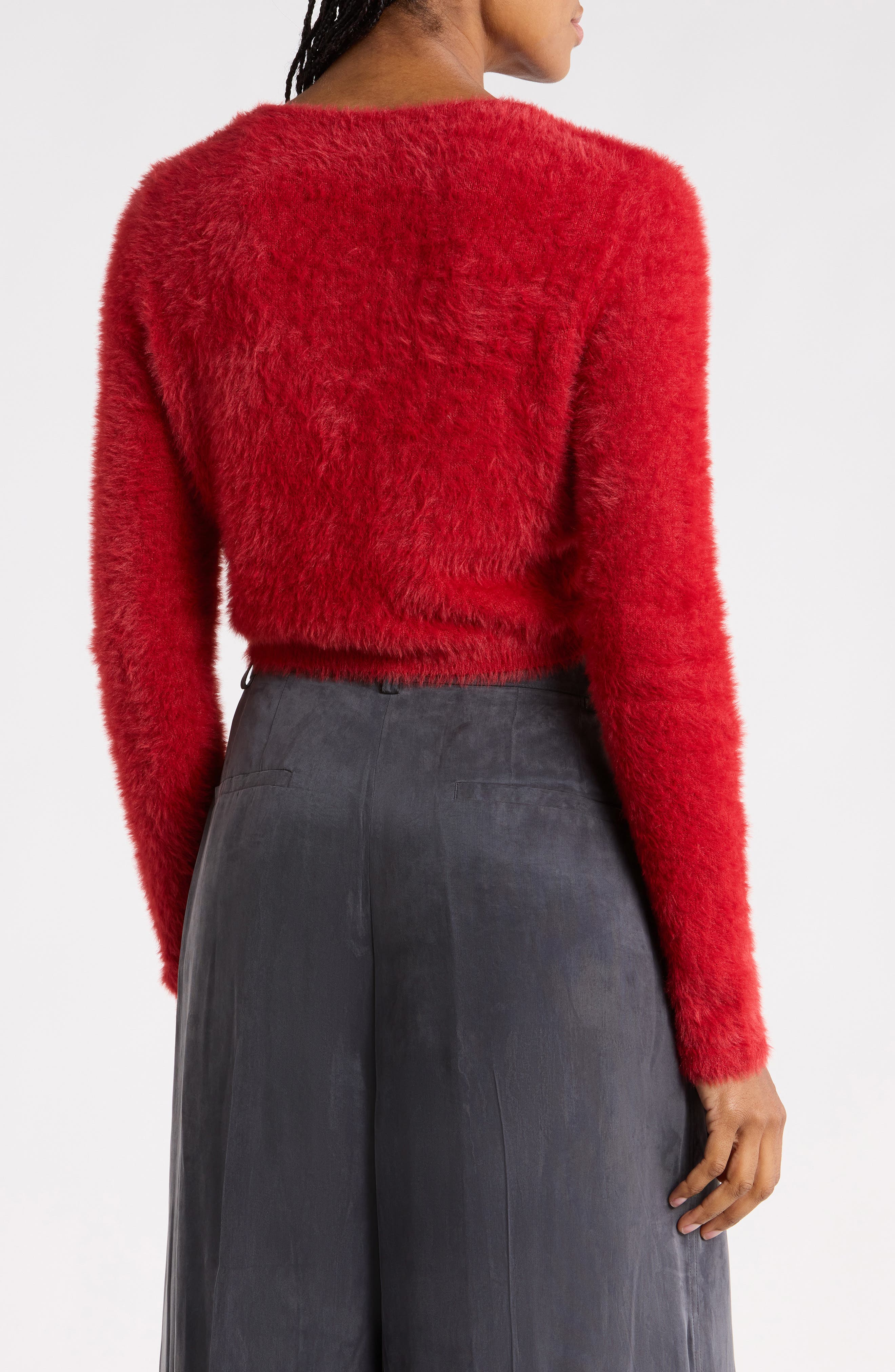 Helmut Lang Eyelash Knit Cropped Cardigan (Women) | Nordstromrack