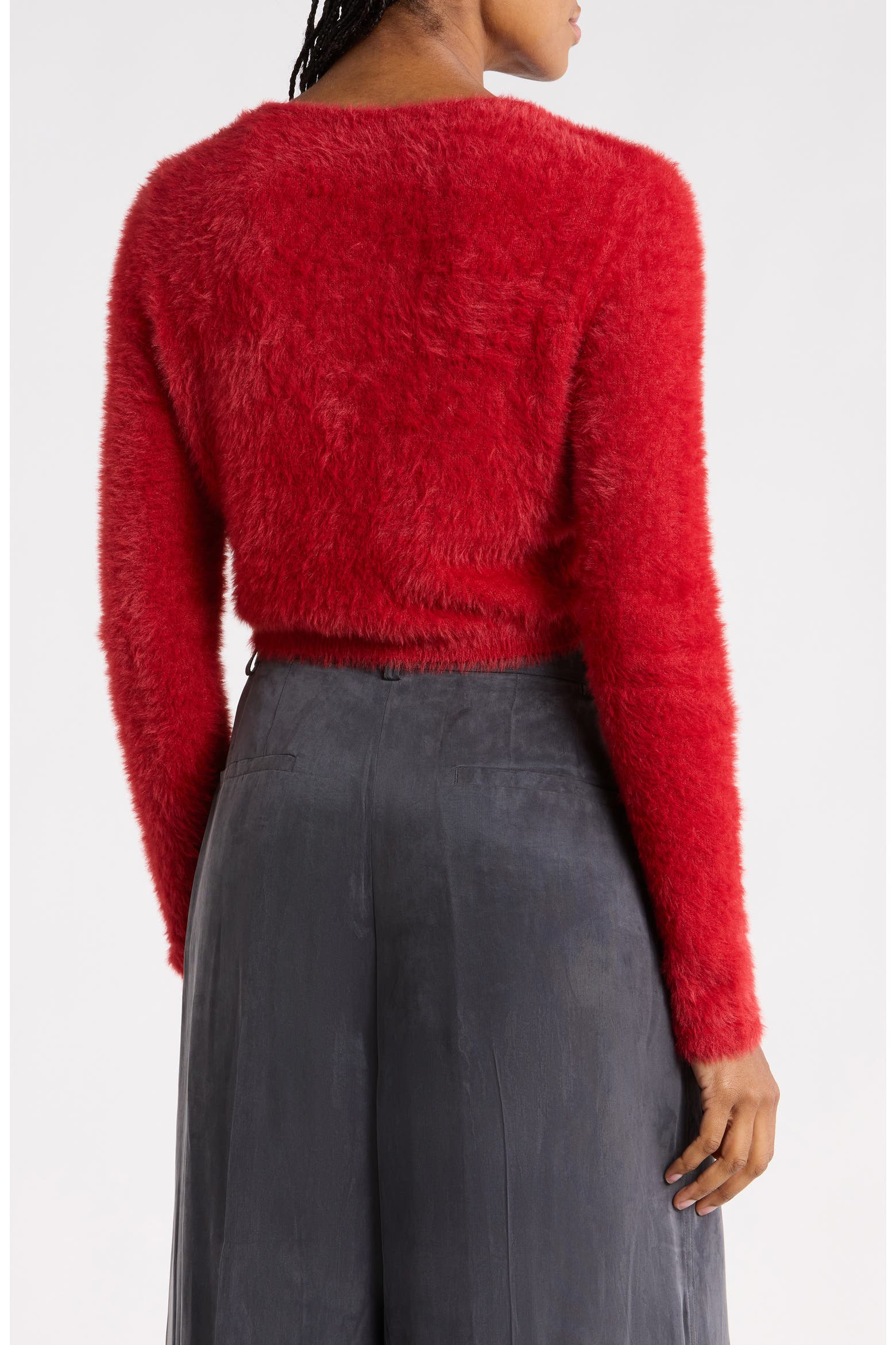 Eye Lashes Code Helmut Lang Eyelash Knit Cropped Cardigan (Women) | Nordstromrack