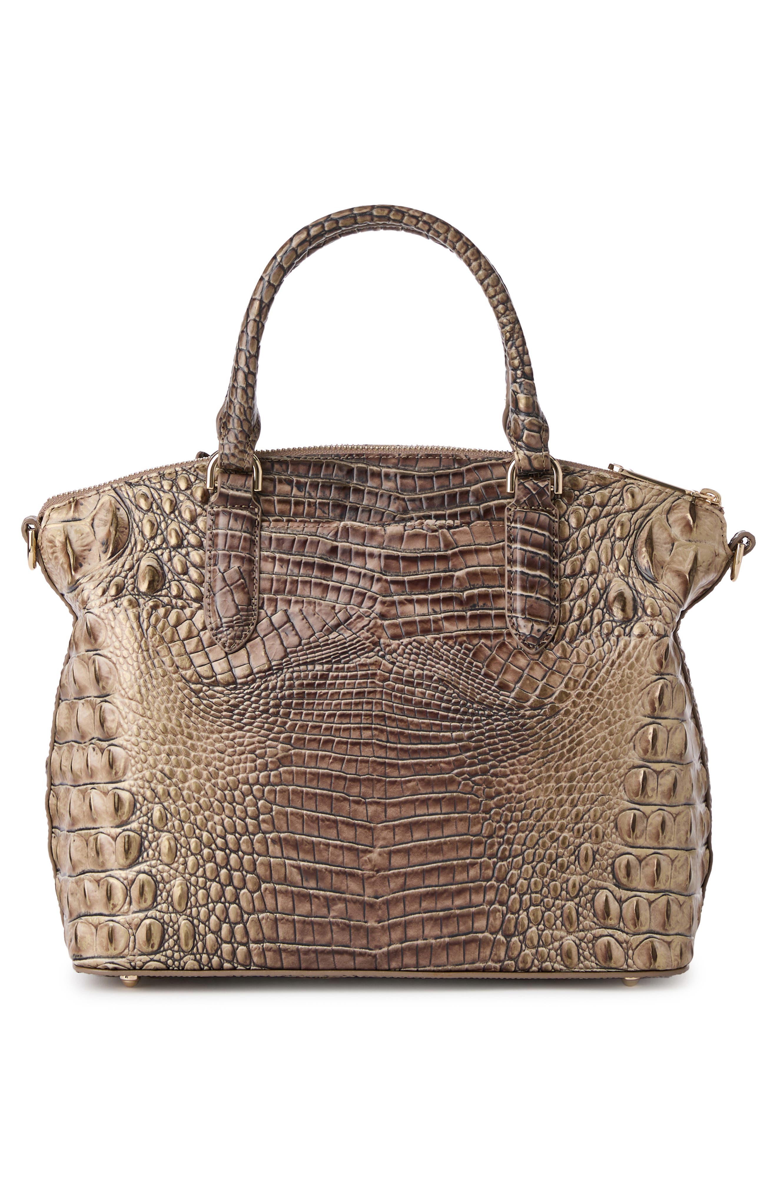 Brahmin Duxbury Croc Embossed Leather Satchel, Alternate, color, 