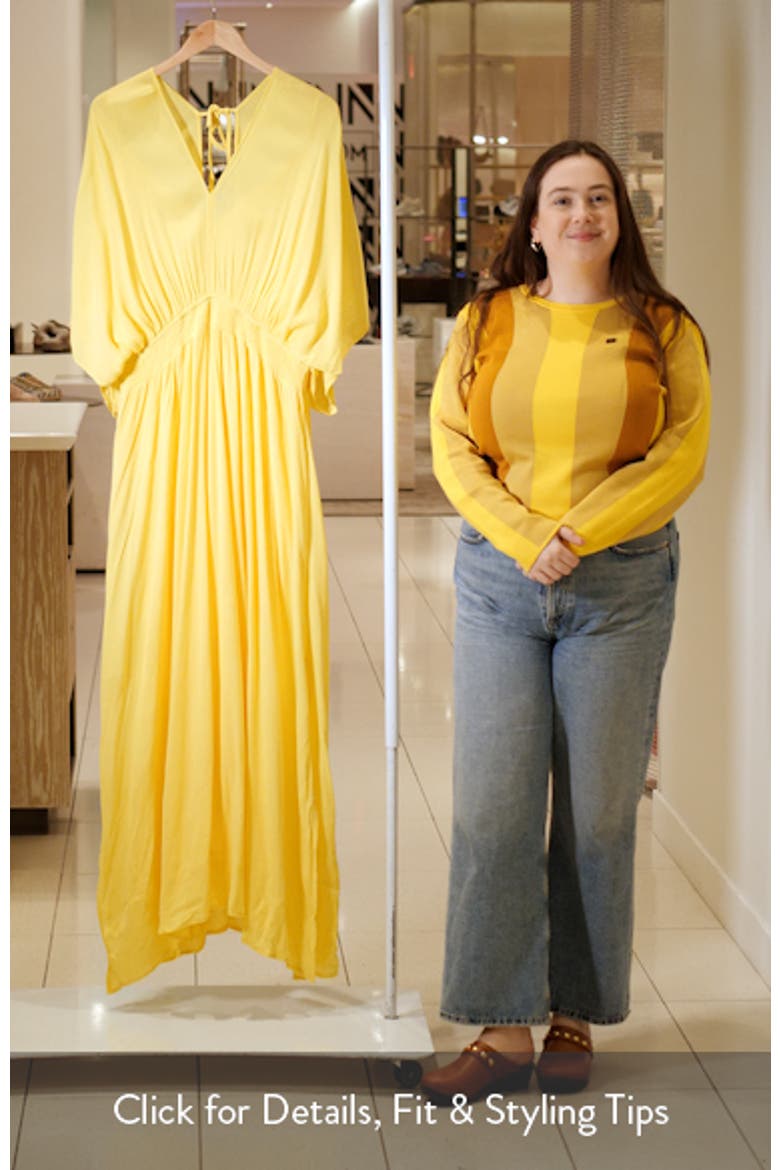 V-Neck Smocked Waist Maxi Dress video