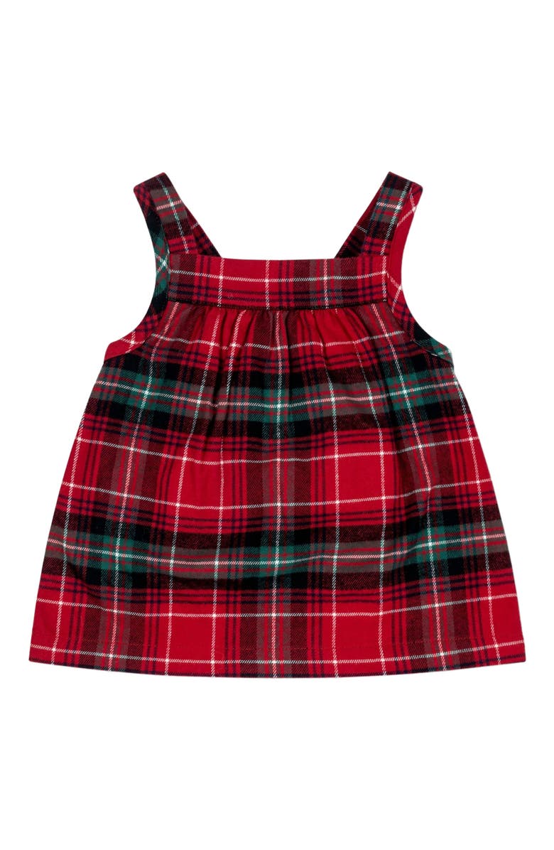 Hope & Henry Baby Organic Bodysuit and Jumper Set, Infant, Alternate, color, Rich Red Plaid Set