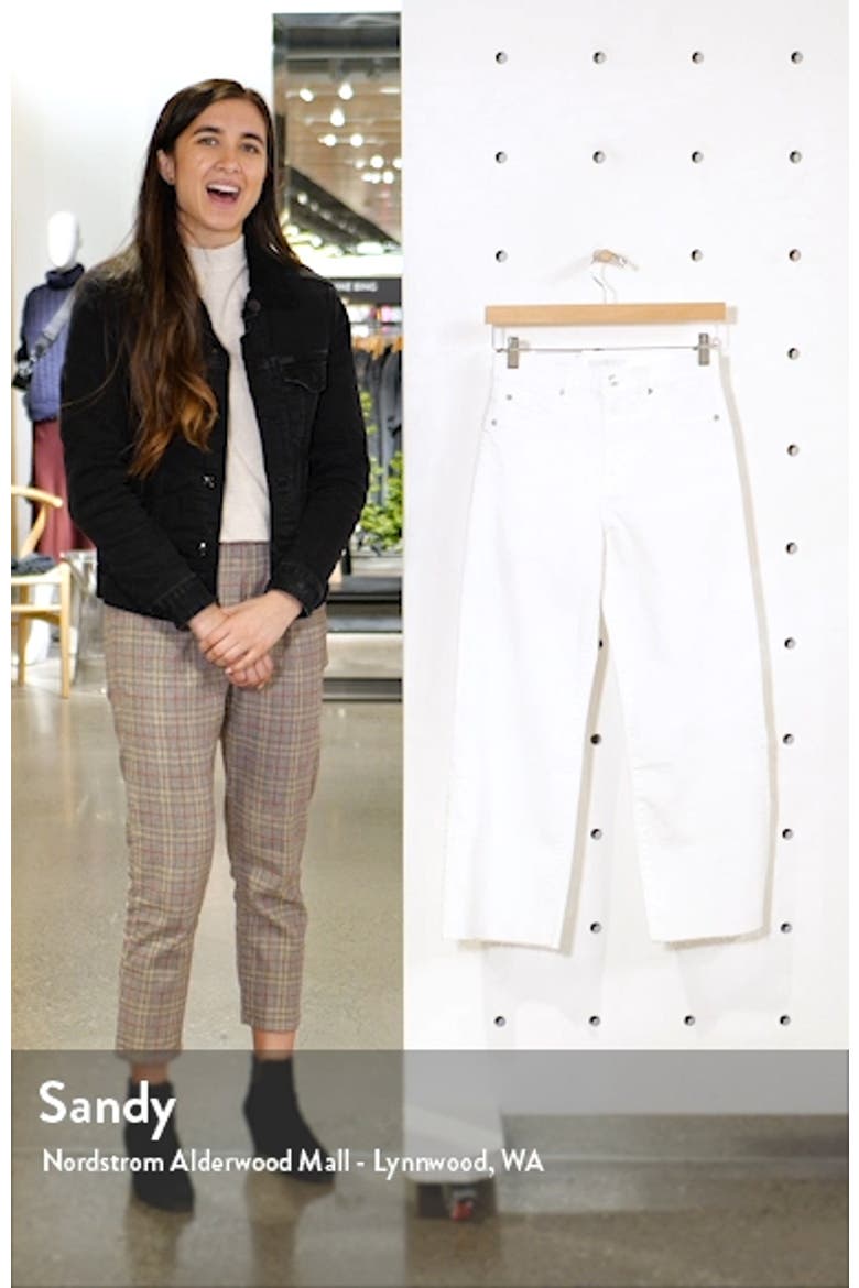 7 For All Mankind® Alexa High Waist Raw Hem Crop Wide Leg Jeans video