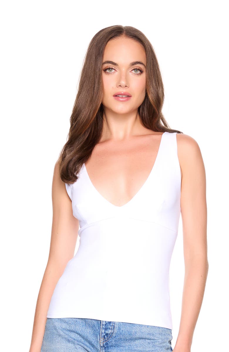 Susana Monaco Deep V-Neck Tank, Alternate, color, Sugar