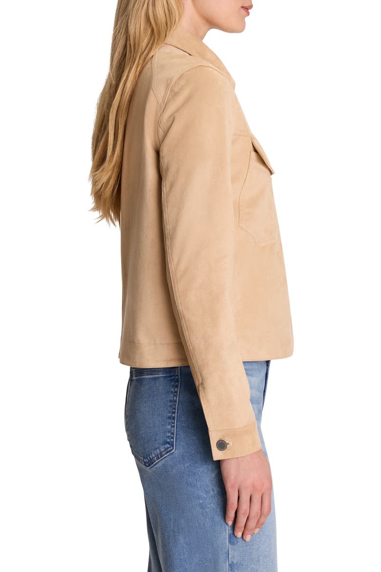 Faux Suede Jacket, Alternate, color, BUTTER