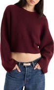 Good American The Chunky Knit Crewneck Sweater