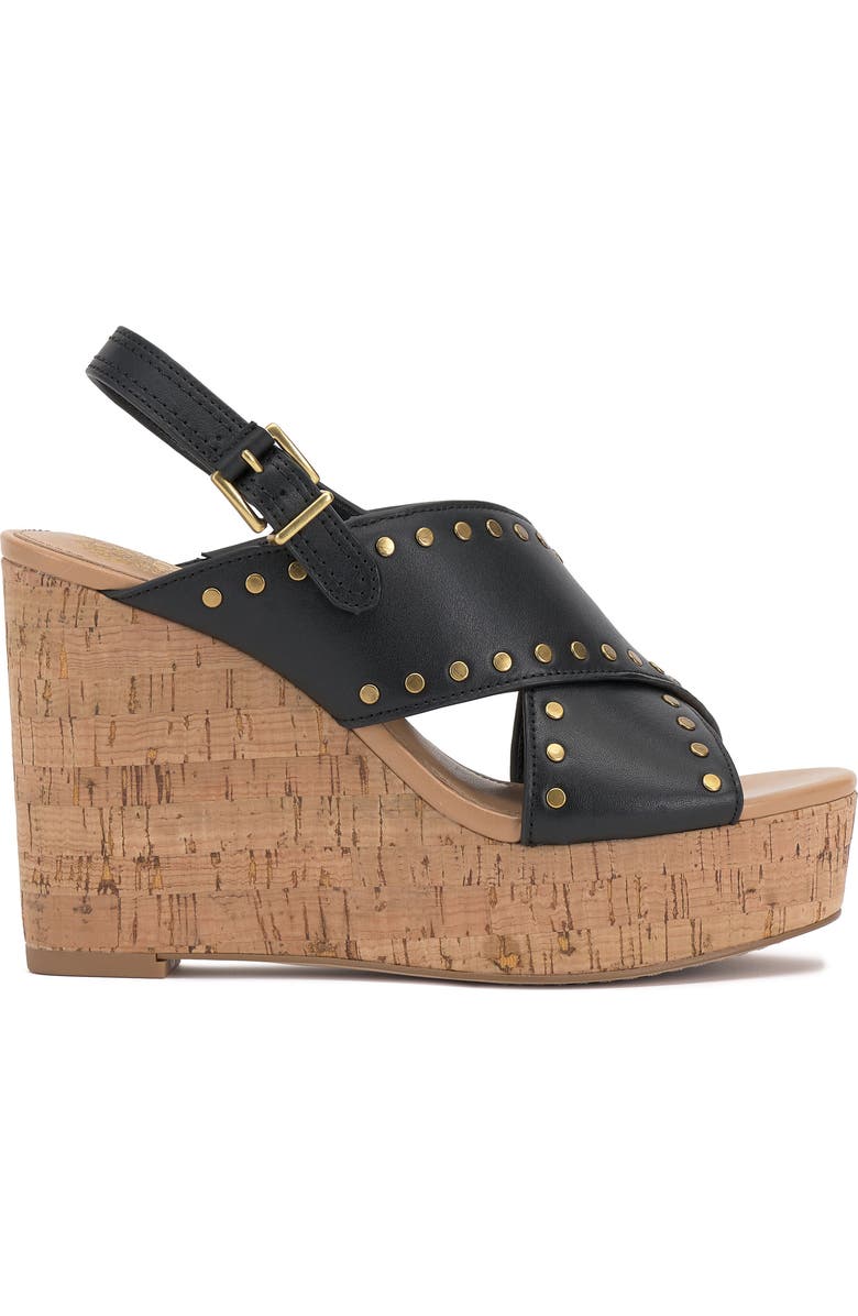 Vince Camuto Ellna Platform Wedge Sandal, Alternate, color, Black