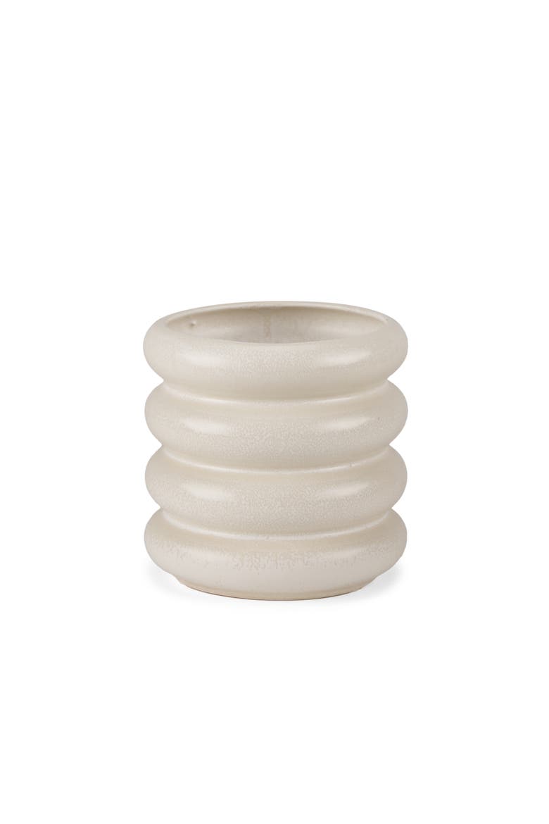 Twyla Glazed Ring Pot, Main, color, Cream