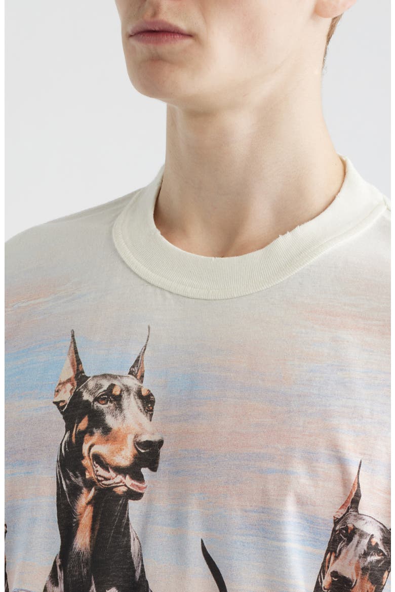 Western Doberman Graphic T-Shirt, Alternate, color, FLAT WHITE