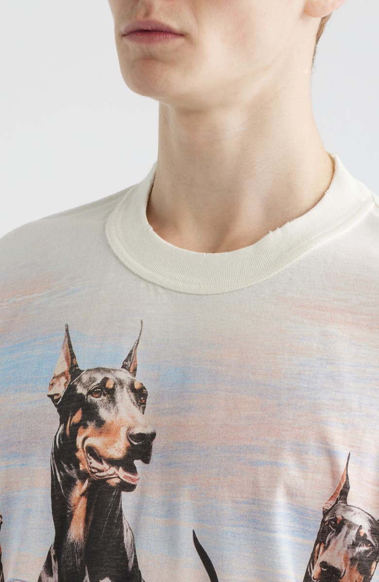 Represent Western Doberman Graphic T-Shirt, Alternate, color, Flat White