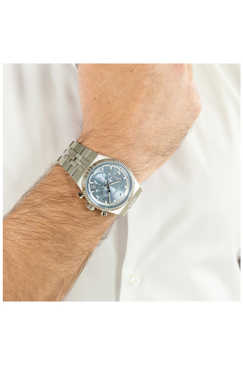 Candor Prime Chronograph Bracelet Watch, 41mm, Alternate, color, BLUE