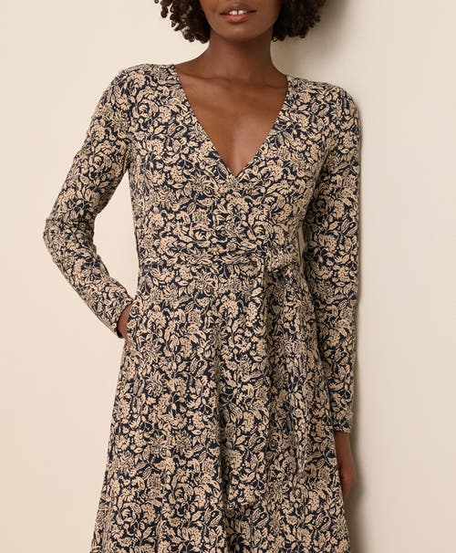 Pact Fit & Flare Wrap Dress In Multi