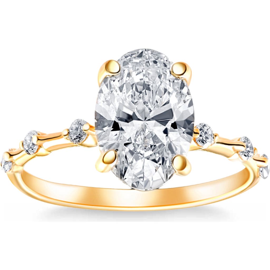 Bliss Diamond Certified 2 3/4ct Tw Oval Diamond Engagement Ring Lab Grown 14k Gold In 14k Yellow Gold