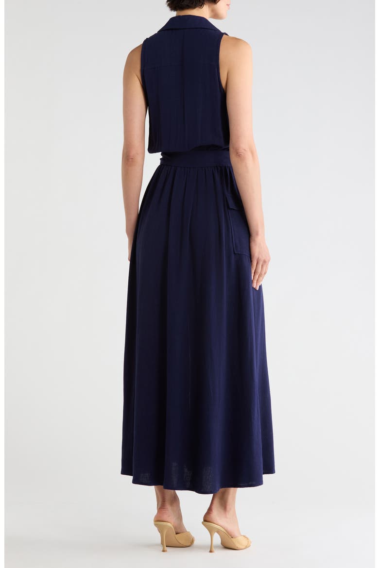 Mayer Military Faux Wrap Maxi Dress, Alternate, color, MIDNIGHT