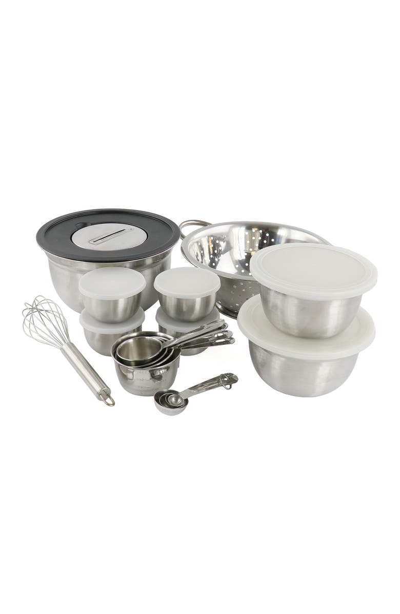 OSTER Tobias 27 Piece All-In-One Cooking Tool Set - Ideal For Prepping, Main, color, Silver