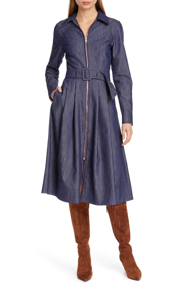 Tommy x Zendaya Belted Denim Dress, Main, color, 