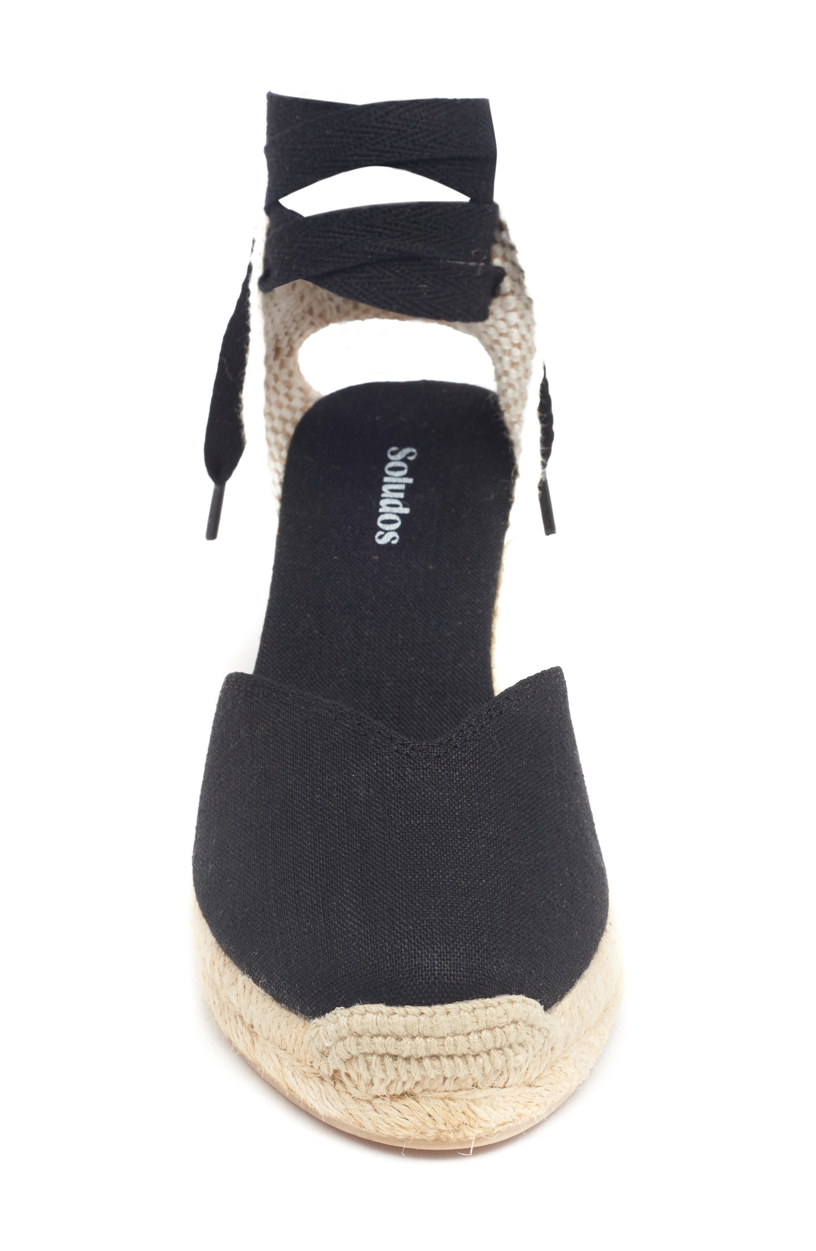 Soludos Lyon Ankle Wrap Wedge Espadrille, Alternate, color, 