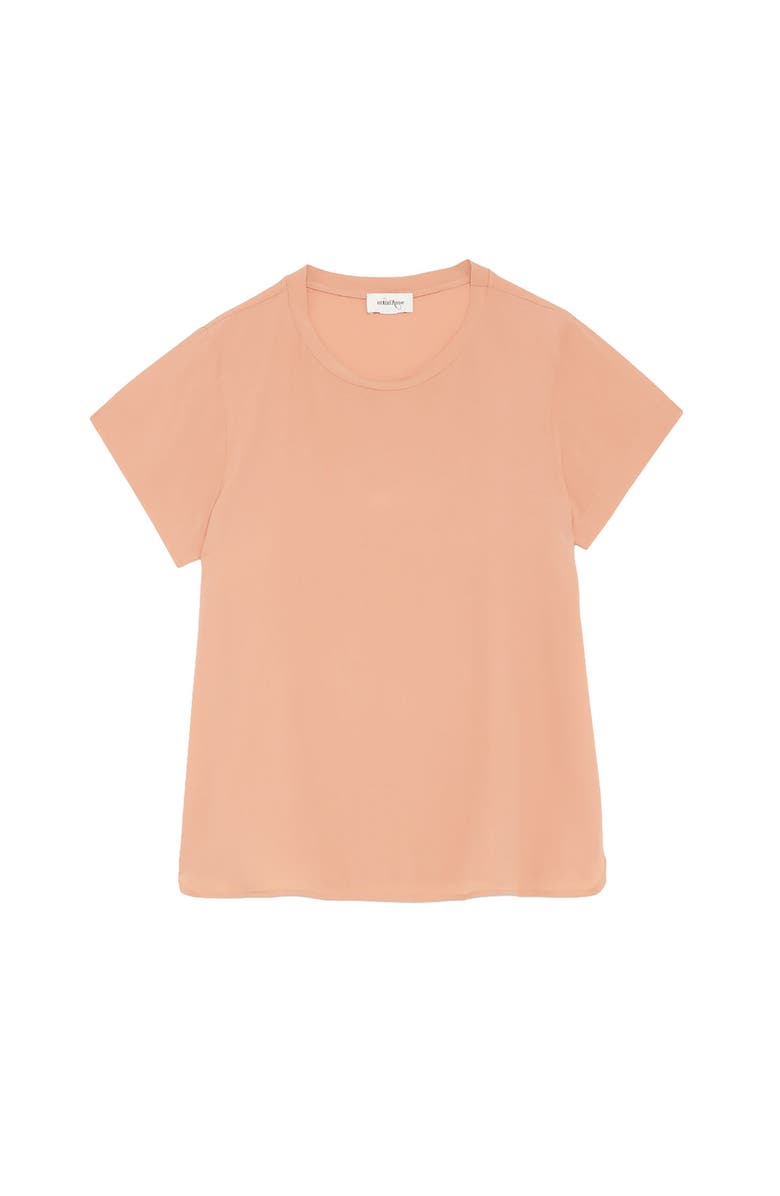 ottod'Ame Silk Blend T-Shirt, Alternate, color, Peach