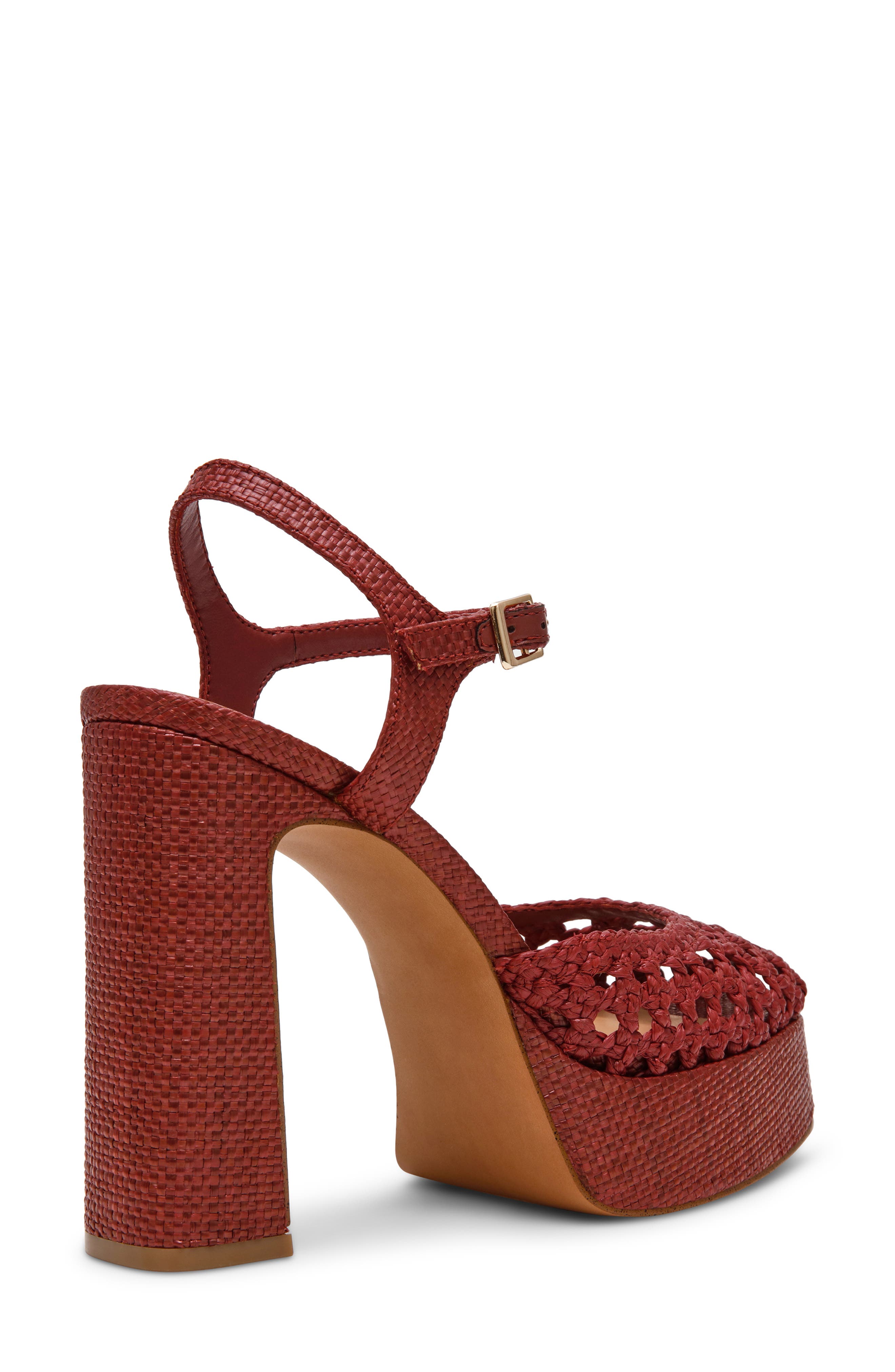 Lexie Ankle Strap Platform Pump, Alternate, color, RUST