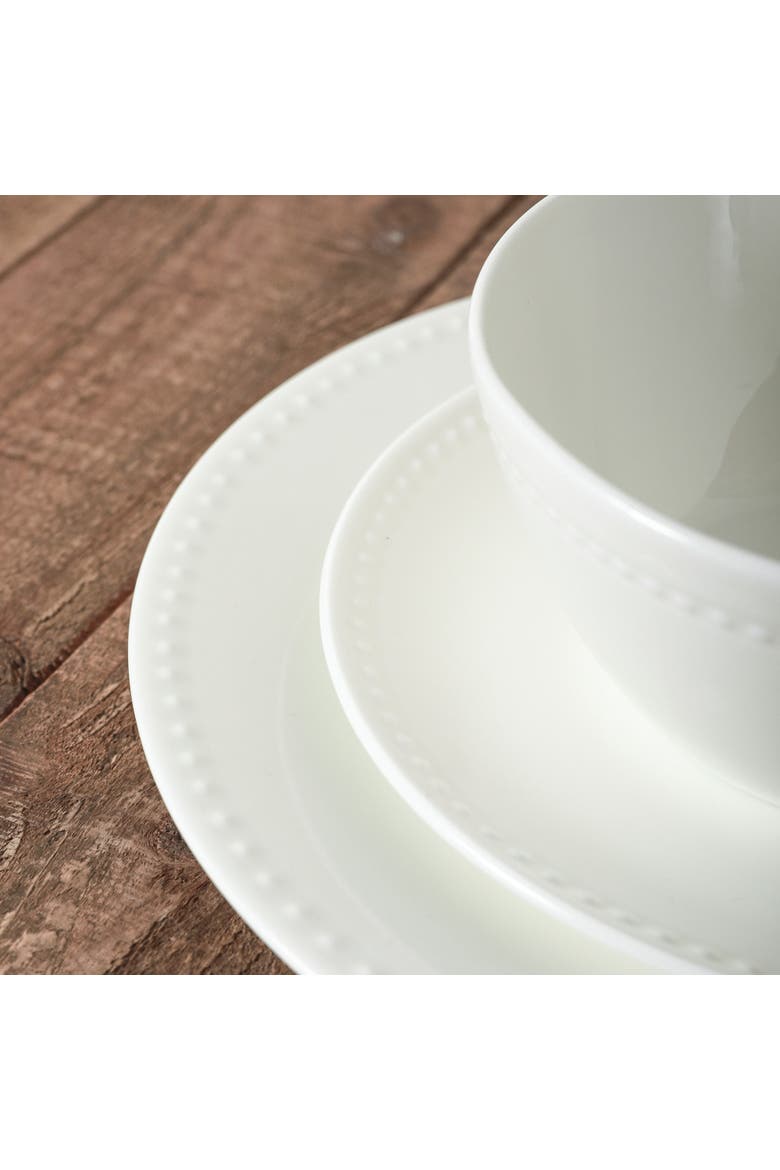 Ava Bone China 32-Piece Dinnerware Set, Alternate, color, White
