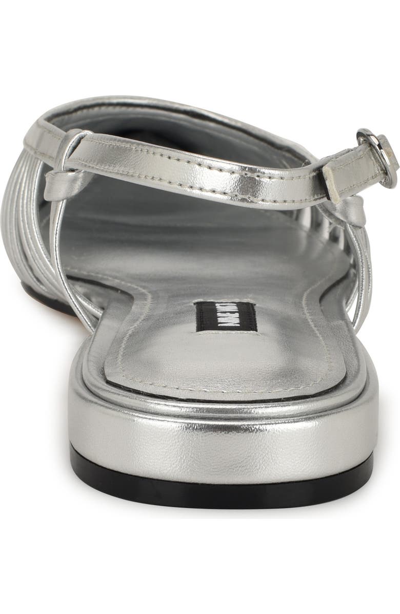 Nine West Duria Slingback Flat, Alternate, color, Silver 040