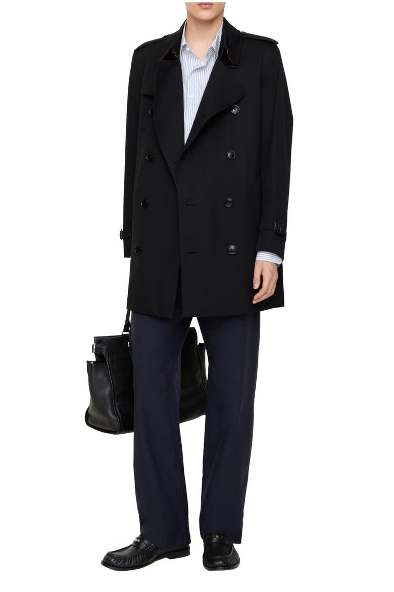 Short Kensington Heritage Trench Coat, Main, color, Black