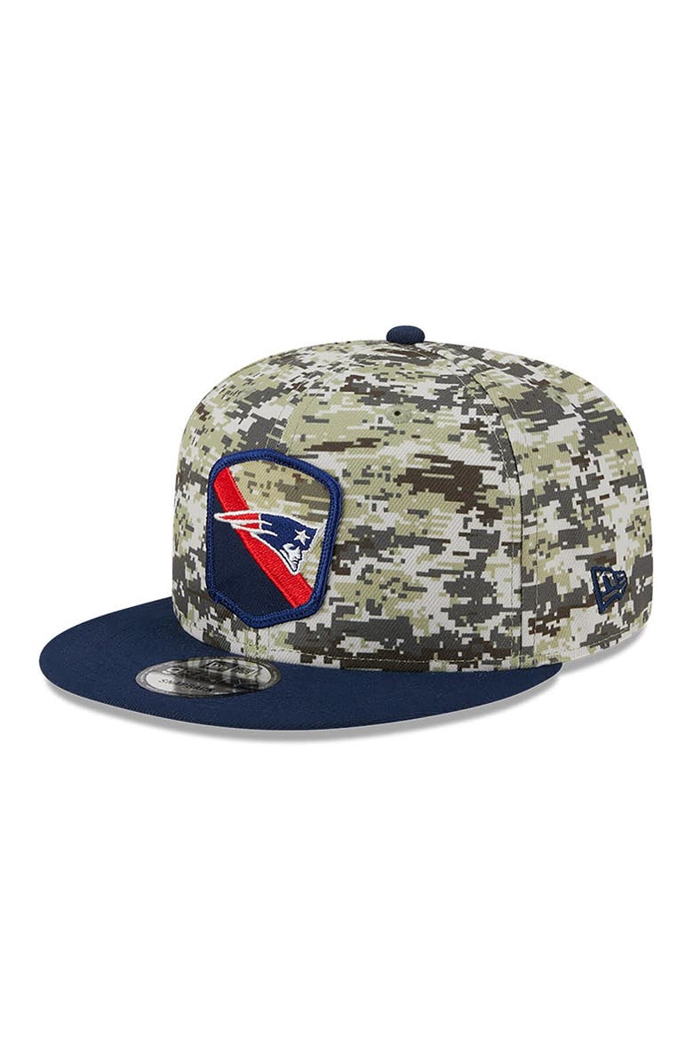 New Era Men's New Era  Camo/Navy New England Patriots 2023 Salute To Service 9FIFTY Snapback Hat, Alternate, color, 
