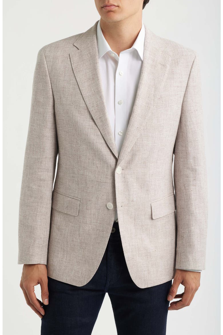 Hutson Slim Fit Linen & Cotton Blend Sport Coat, Main, color, OPEN BEIGE