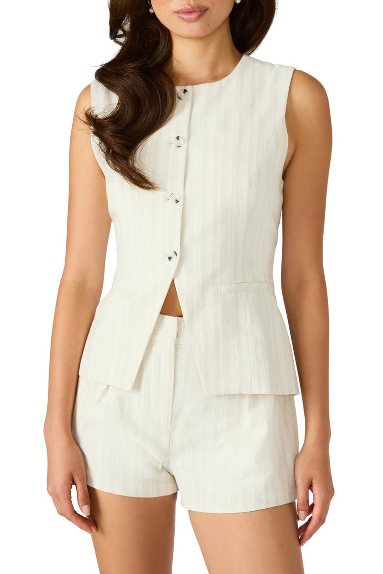 Wesley Cutaway Vest, Main, color, NATURAL