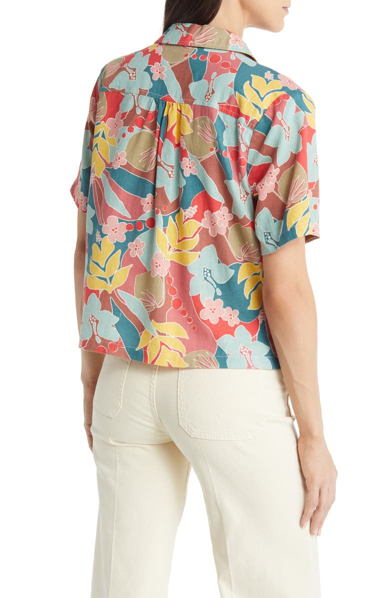 Marine Layer Lucy Resort Short Sleeve Button-Up Camp Shirt, Alternate, color,