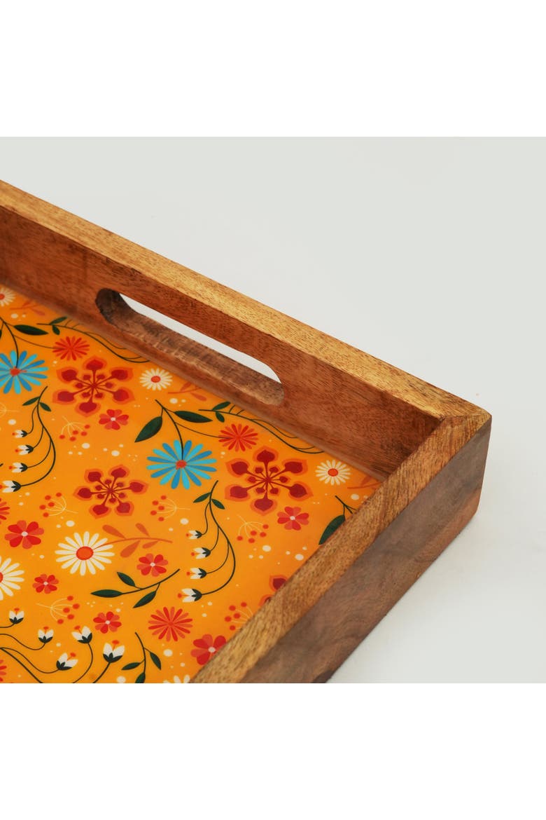Sunburst Bloom Inlay Tray, Alternate, color, Sunburst