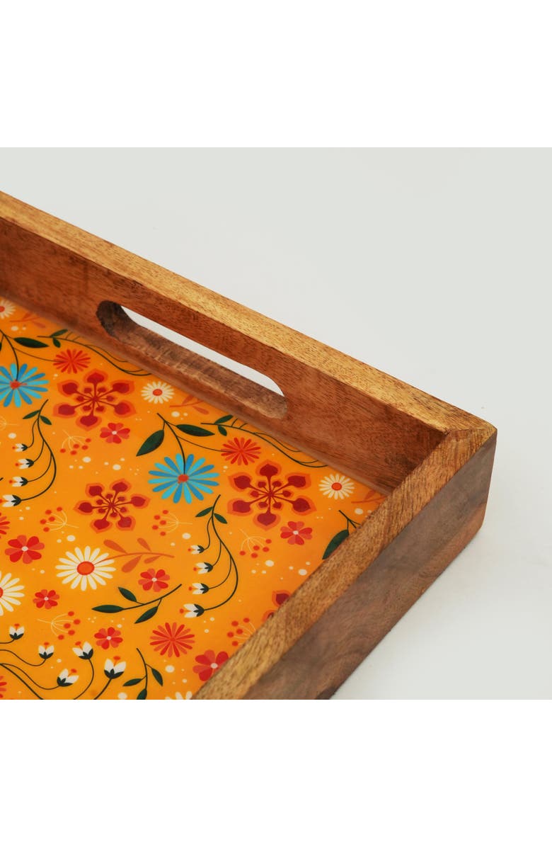 Mela Artisans Sunburst Bloom Inlay Tray, Alternate, color, Sunburst