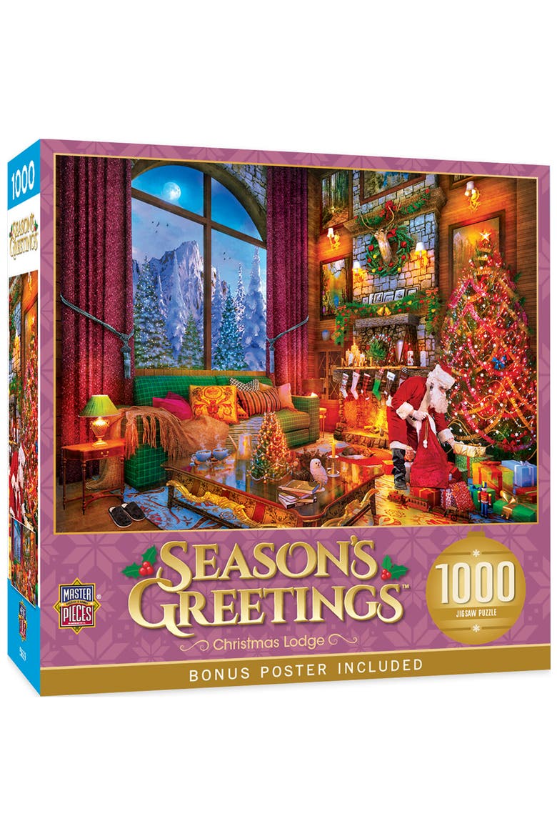 Christmas Lodge 1000 Piece Jigsaw Puzzle, Main, color, Multicolor