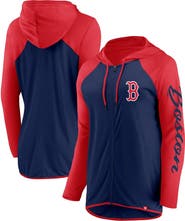 FANATICS Women's Fanatics Navy/Red Boston Red Sox Script Sleeve Full-Zip Hoodie