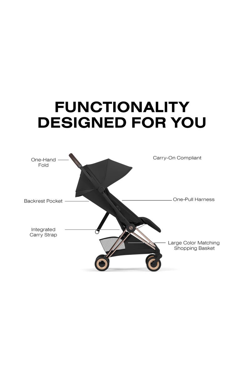 CYBEX Coya Compact Lightweight Travel Stroller – Style Collection, Alternate, color, 