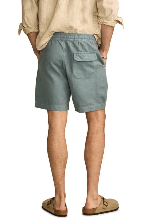 Lucky Brand 7-inch Drawstring Waist Linen & Cotton Short In Slate Gray